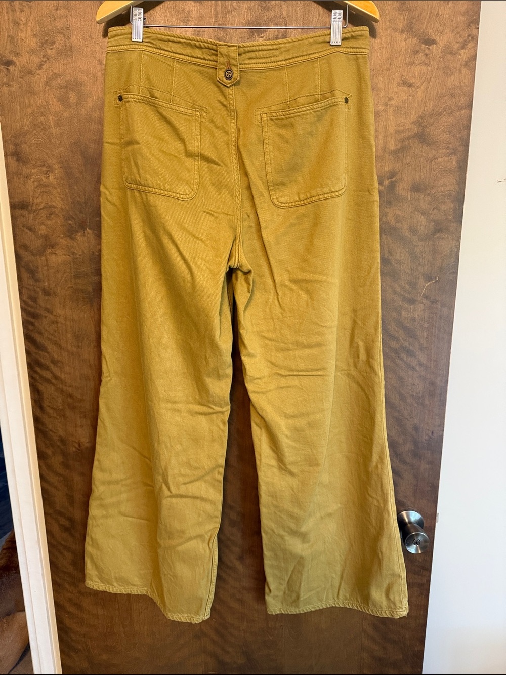Pilcro Wide Leg Pants in Mustard Yellow - Picture 4 of 4